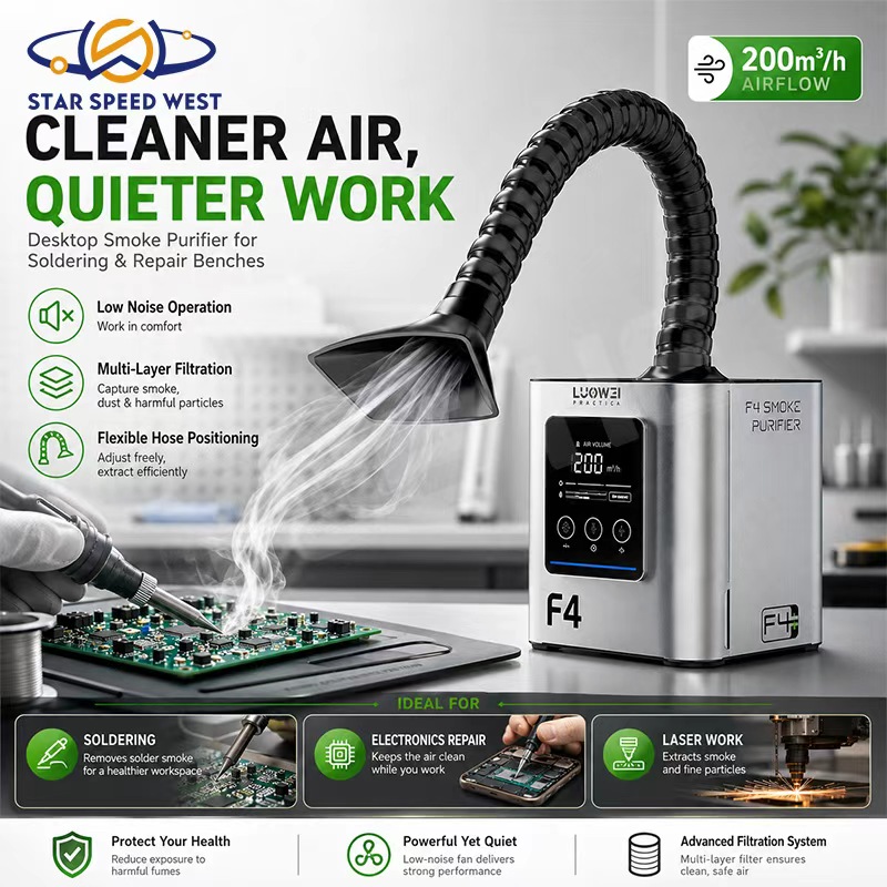 Electronics Repair Youtube - LUOWEI LW- F4 Smoke Cleaner Machine